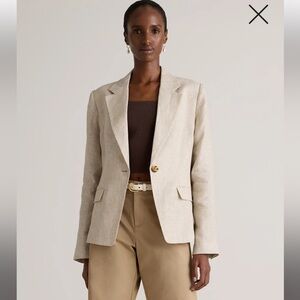 Quince 100% European Linen Structured Blazer size M color flax